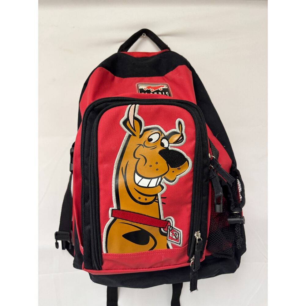 Vintage Y2K Cartoon Network Classic Scooby Doo Backpack Bookbag Red Black